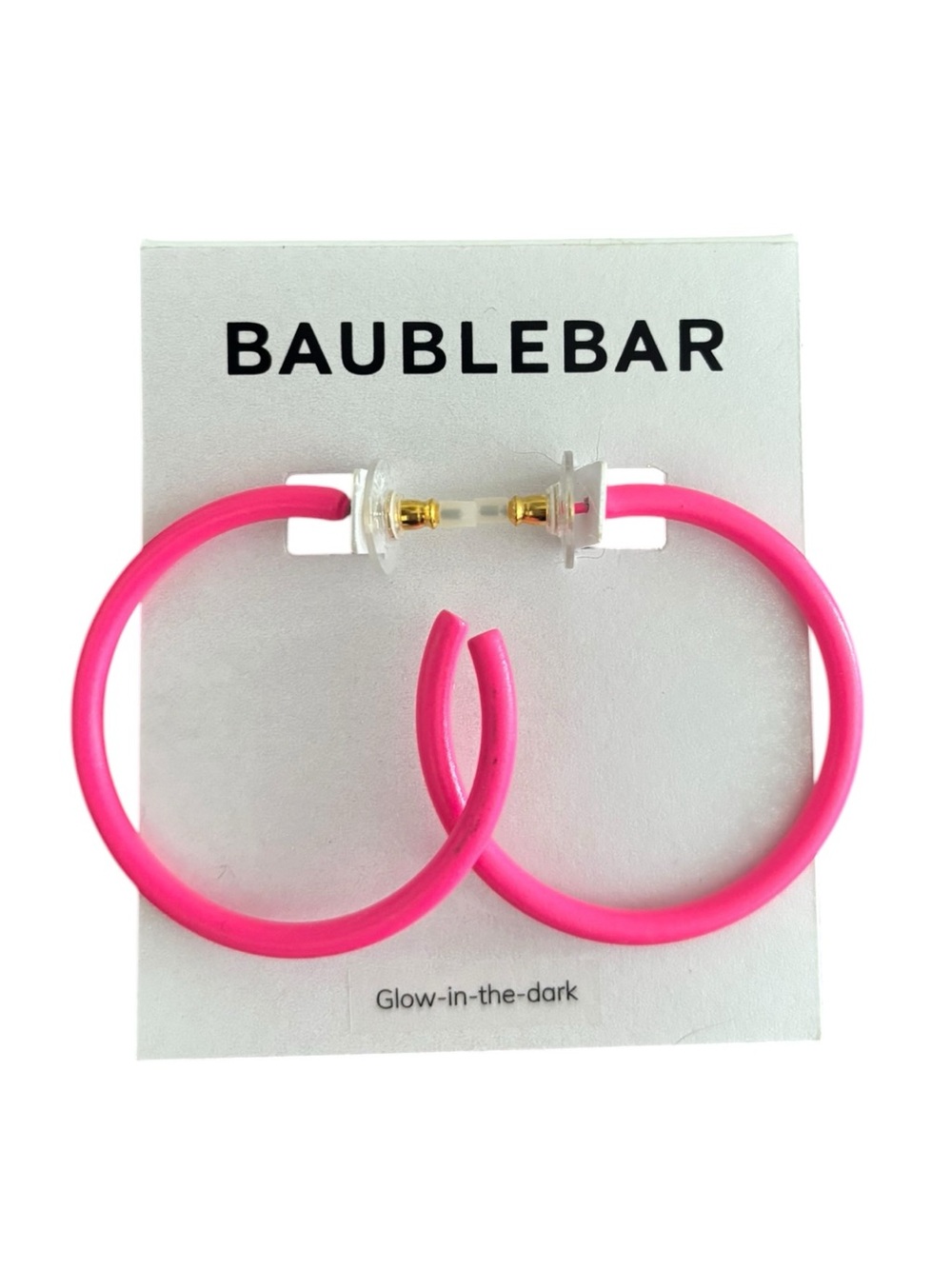 BaubleBar Glow in the Dark Hoops - 1 Pair - Picture 4 of 5